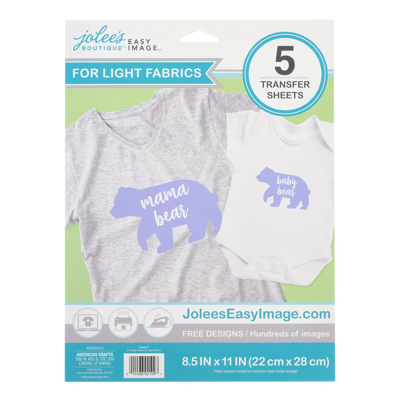 Jolee&#x27;s Boutique&#xAE; Easy Image&#x2122; Transfer Sheets for Light Stretchy Fabrics, 5ct.